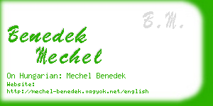 benedek mechel business card